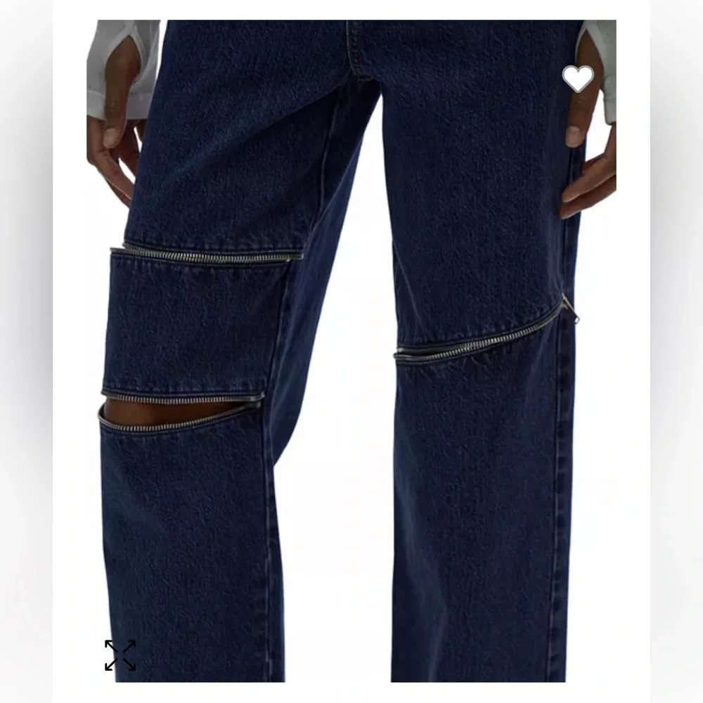 NWT Helmut Lang Zip High Rise Straight Jeans in Indigo in size 28 - Picture 4 of 5